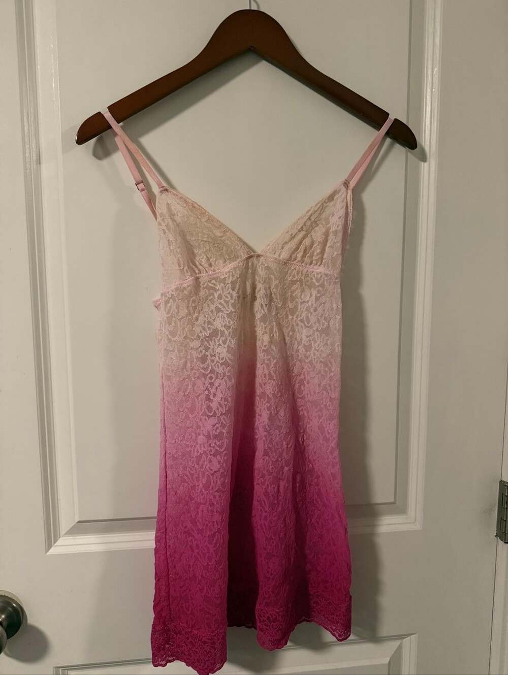 NWT - Victoria's Secret Pink Ombre Lace Nighty L